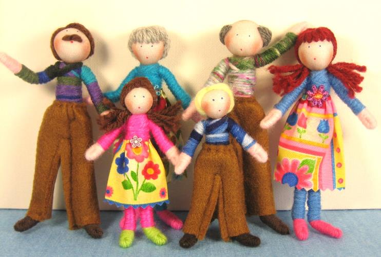Pansy, Fern & April Dolls and craft kits | Salamanca Market